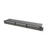 Lanberg PPS5-1024-B 19"/1U 24port Cat5e FTP árnyékolt fekete patch panel