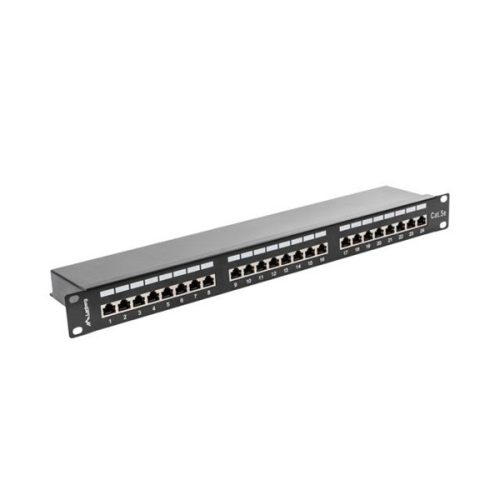Lanberg PPS5-1024-B 19" 1U 24port Cat.5e FTP árnyékolt fekete patch panel