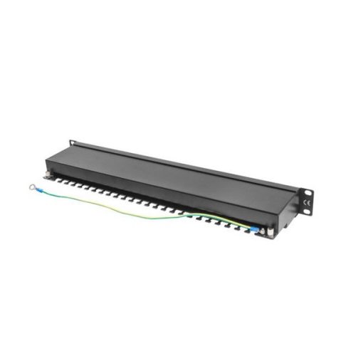 Lanberg PPS5-1024-B 19" 1U 24port Cat.5e FTP árnyékolt fekete patch panel