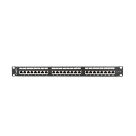   Lanberg PPS6-1024-B 19" 1U 24port Cat.6 FTP árnyékolt fekete patch panel