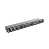 Lanberg PPS6-1024-B 19"/1U 24port Cat6 FTP árnyékolt fekete patch panel