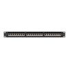 Lanberg PPSA-1024-B 19"/1U 24port Cat6A FTP árnyékolt fekete patch panel