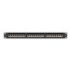 Lanberg PPSA-1024-B 19" 1U 24port Cat.6A FTP árnyékolt fekete patch panel