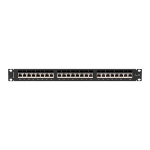 Lanberg PPSA-1024-B 19" 1U 24port Cat.6A FTP árnyékolt fekete patch panel