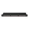 Lanberg PPSA-1024-B 19" 1U 24port Cat.6A FTP árnyékolt fekete patch panel