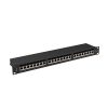 Lanberg PPSA-1024-B 19" 1U 24port Cat.6A FTP árnyékolt fekete patch panel