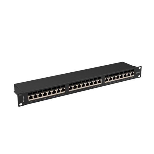 Lanberg PPSA-1024-B 19" 1U 24port Cat.6A FTP árnyékolt fekete patch panel