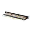 Lanberg PPSA-1024-B 19"/1U 24port Cat6A FTP árnyékolt fekete patch panel