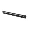 Lanberg PPUA-1024-B 19" 1U 24port Cat.6A UTP árnyékolatlan fekete patch panel