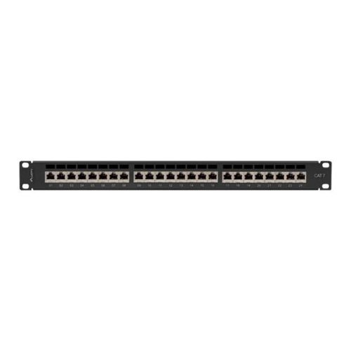 Lanberg PPS7-1024-B 19" 1U 24port Cat.7 FTP árnyékolt fekete patch panel