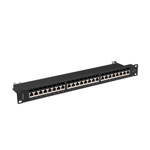 Lanberg PPS7-1024-B 19" 1U 24port Cat.7 FTP árnyékolt fekete patch panel