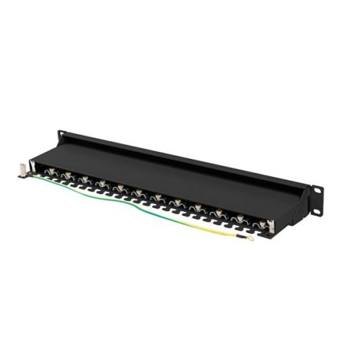 Lanberg PPS7-1024-B 19" 1U 24port Cat.7 FTP árnyékolt fekete patch panel