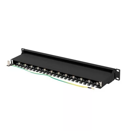 Lanberg PPS7-1024-B 19" 1U 24port Cat.7 FTP árnyékolt fekete patch panel
