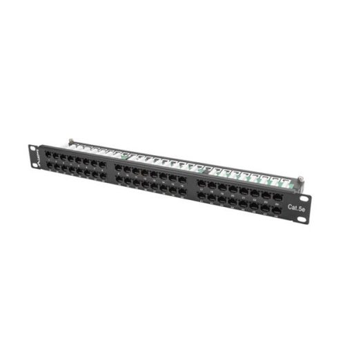 Lanberg PPU5-1048-B 19" 1U 48port Cat.5e UTP árnyékolatlan fekete patch panel