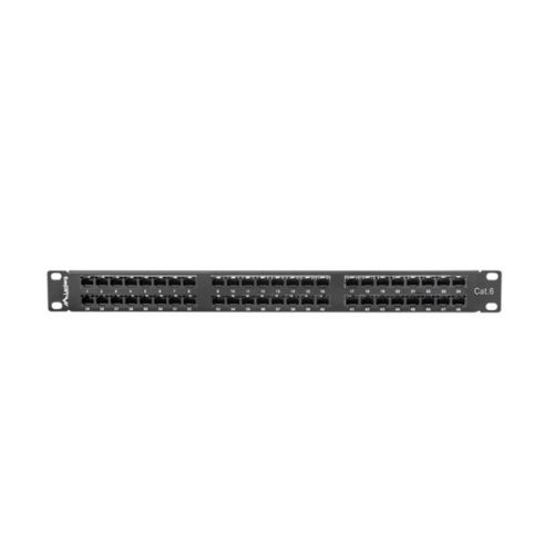 Lanberg PPU6-1048-B 19" 1U 48port Cat.6 UTP árnyékolatlan fekete patch panel