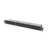 Lanberg PPU6-1048-B 19" 1U 48port Cat.6 UTP árnyékolatlan fekete patch panel