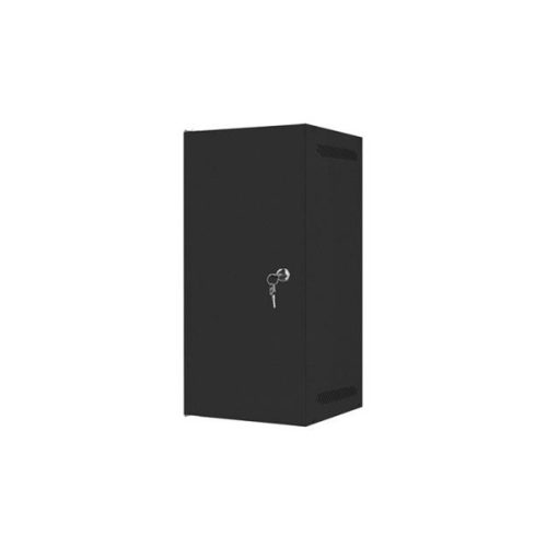 Lanberg WF10-2312-00B 10" 12U SZÉL:280mm MÉLY:310mm MAG:603mm lapraszerelt fémajtós fekete fali rack szekrény