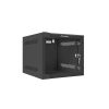Lanberg WF10-2304-10B 10" 4U SZÉL:280mm MÉLY:310mm MAG:247mm lapraszerelt üvegajtós fekete fali rack szekrény