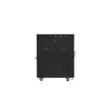 Lanberg FF01-6815-12BL 19" 15U SZÉL:600mm MÉLY:800mm MAG:898mm lapraszerelt LCD üvegajtós fekete rack szekrény