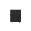 Lanberg FF01-8015-12BL 19" 15U SZÉL:800mm MÉLY:1000mm MAG:905mm lapraszerelt LCD üvegajtós fekete rack szekrény