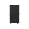 Lanberg FF01-8822-12BL 19" 22U SZÉL:800mm MÉLY:1000mm MAG:1239mm lapraszerelt LCD üvegajtós fekete rack szekrény