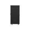 Lanberg FF01-6832-12B 19" 32U SZÉL:600mm MÉLY:800mm MAG:1603mm lapraszerelt üvegajtós fekete rack szekrény