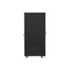 Lanberg FF01-6832-12B 19" 32U SZÉL:600mm MÉLY:800mm MAG:1603mm lapraszerelt üvegajtós fekete rack szekrény