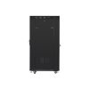 Lanberg FF01-8037-12BL 19" 37U SZÉL:800mm MÉLY:1000mm MAG:1883mm lapraszerelt LCD üvegajtós fekete rack szekrény