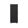 Lanberg FF01-8037-23BL 19" 37U SZÉL:800mm MÉLY:1000mm MAG:1876mm lapraszerelt LCD hálós fémajtós fekete rack szekrény