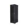 Lanberg FF01-6842-23BL 19" 42U SZÉL:600mm MÉLY:800mm MAG:2097mm lapraszerelt LCD hálós fémajtós fekete rack szekrény