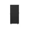 Lanberg FF01-8042-12B 19" 42U SZÉL:800mm MÉLY:1000mm MAG:2047mm lapraszerelt üvegajtós fekete rack szekrény