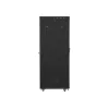 Lanberg FF01-8042-23BL 19" 42U SZÉL:800mm MÉLY:1000mm MAG:2097mm lapraszerelt LCD hálós fémajtós fekete rack szekrény
