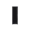 Lanberg FF01-8842-12B 19" 42U SZÉL:800mm MÉLY:800mm MAG:2047mm lapraszerelt üvegajtós fekete rack szekrény