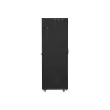 Lanberg FF01-8842-12BL 19" 42U SZÉL:800mm MÉLY:800mm MAG:2097mm LCD lapraszerelt üvegajtós fekete rack szekrény