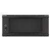 Lanberg WF01-6404-10B 19" 4U SZÉL:600mm MÉLY:450mm MAG:290mm lapraszerelt üvegajtós fekete fali rack szekrény