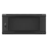 Lanberg WF01-6404-10B 19" 4U SZÉL:600mm MÉLY:450mm MAG:290mm lapraszerelt üvegajtós fekete fali rack szekrény