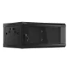 Lanberg WF01-6404-10B 19" 4U SZÉL:600mm MÉLY:450mm MAG:290mm lapraszerelt üvegajtós fekete fali rack szekrény