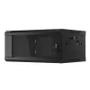 Lanberg WF01-6404-10B 19" 4U SZÉL:600mm MÉLY:450mm MAG:290mm lapraszerelt üvegajtós fekete fali rack szekrény