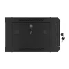 Lanberg WF01-6404-10B 19" 4U SZÉL:600mm MÉLY:450mm MAG:290mm lapraszerelt üvegajtós fekete fali rack szekrény