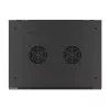 Lanberg WF01-6404-10B 19" 4U SZÉL:600mm MÉLY:450mm MAG:290mm lapraszerelt üvegajtós fekete fali rack szekrény