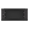 Lanberg WF01-6604-10B 19" 4U SZÉL:600mm MÉLY:600mm MAG:290mm lapraszerelt üvegajtós fekete fali rack szekrény