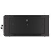 Lanberg WF01-6604-10B 19" 4U SZÉL:600mm MÉLY:600mm MAG:290mm lapraszerelt üvegajtós fekete fali rack szekrény