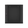 Lanberg WF01-6412-10B 19" 12U SZÉL:600mm MÉLY:450mm MAG:640mm lapraszerelt üvegajtós fekete fali rack szekrény
