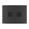 Lanberg WF01-6415-10B 19" 15U SZÉL:600mm MÉLY:450mm MAG:774mm lapraszerelt üvegajtós fekete fali rack szekrény