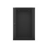 Lanberg WF01-6418-10B 19" 18U SZÉL:600mm MÉLY:450mm MAG:907mm lapraszerelt üvegajtós fekete fali rack szekrény