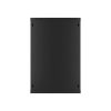 Lanberg WF01-6618-10B 19" 18U SZÉL:600mm MÉLY:600mm MAG:907mm lapraszerelt üvegajtós fekete fali rack szekrény