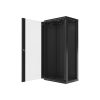Lanberg WF01-6427-10B 19" 27U SZÉL:600mm MÉLY:450mm MAG:1307mm lapraszerelt üvegajtós fekete fali rack szekrény