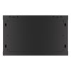 Lanberg WF01-6406-00B 19" 6U SZÉL:600mm MÉLY:450mm MAG:600mm lapraszerelt fémajtós fekete fali rack szekrény