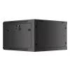 Lanberg WF01-6606-10B 19" 6U SZÉL:600mm MÉLY:600mm MAG:379mm lapraszerelt üvegajtós fekete fali rack szekrény