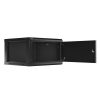 Lanberg WF01-6606-00B 19" 6U SZÉL:600mm MÉLY:600mm MAG:379mm lapraszerelt fémajtós fekete fali rack szekrény
